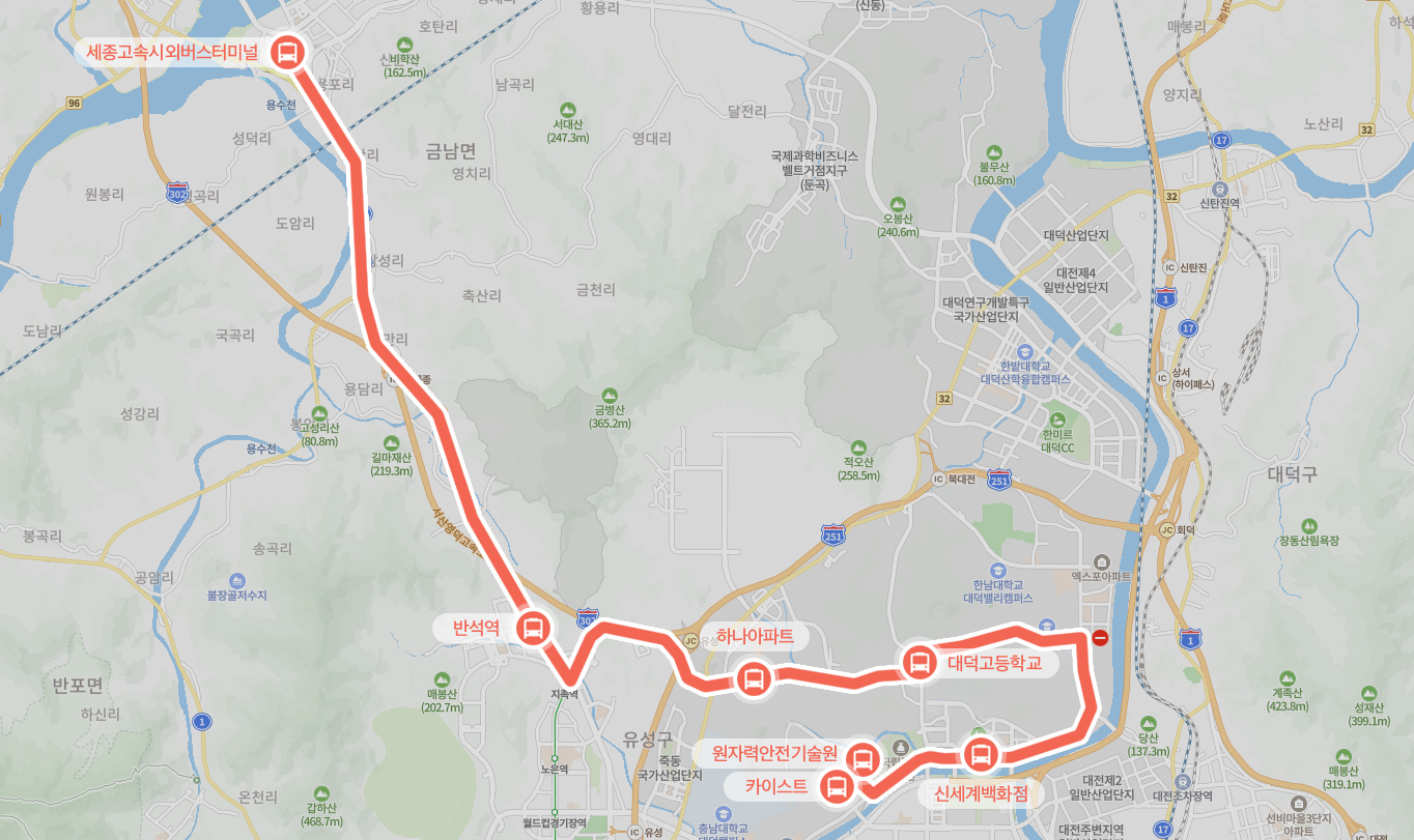 시범운행 노선도 이미지